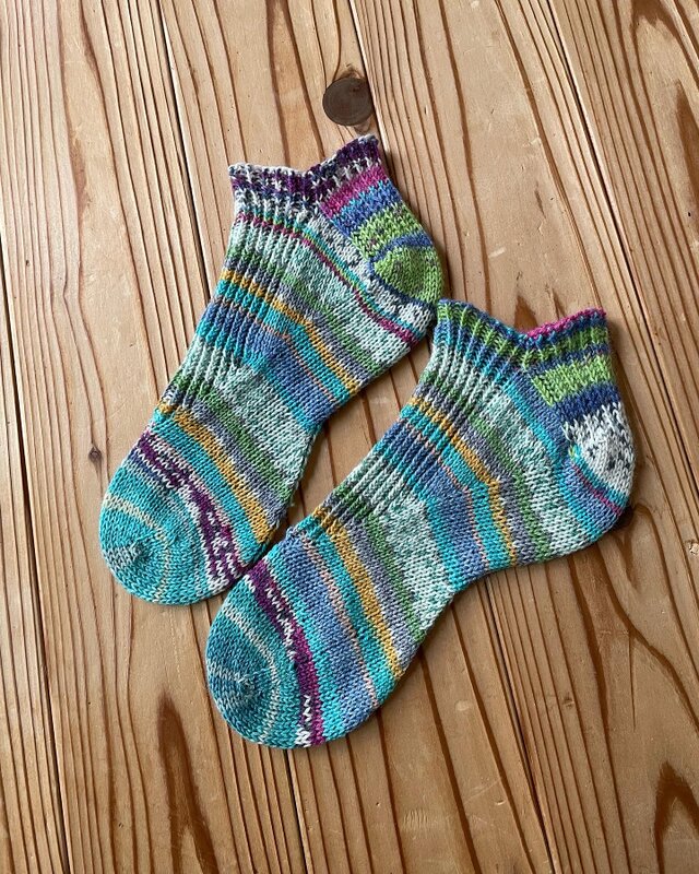 No.832 S様オーダー品手編みショートソックス