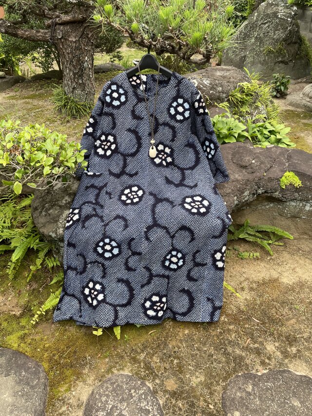 着物リメイク】絞りのコクーンワンピース／浴衣 | iichi 日々の暮らし