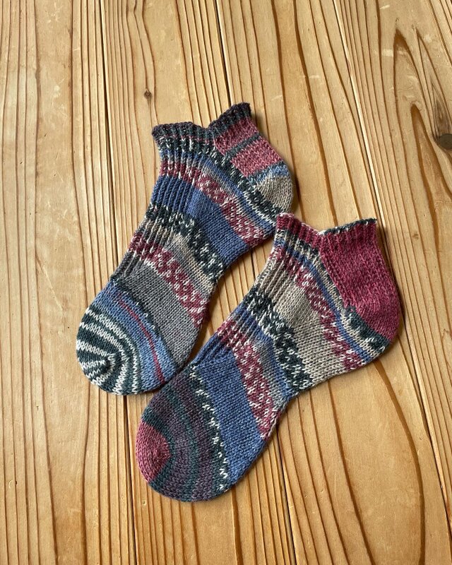 No.833 S様オーダー品手編みショートソックス