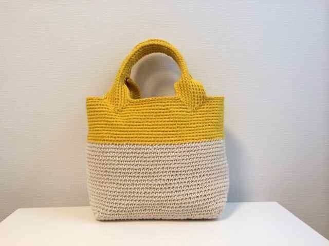 タコ糸のトート (NATURAL×YELLOW)の画像1枚目