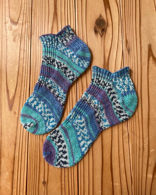 No.837 S様オーダー品手編みショートソックス