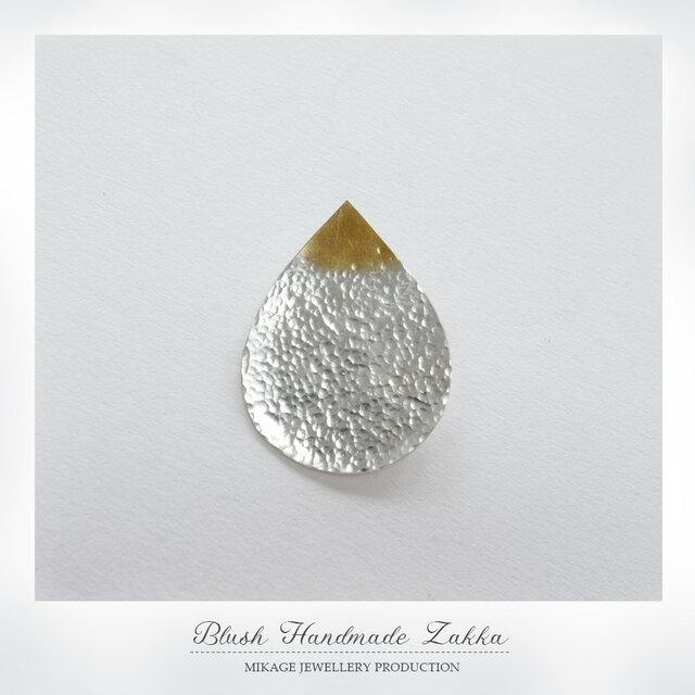 〚 rain drop 〛sv925 simple raindrop brooch 2