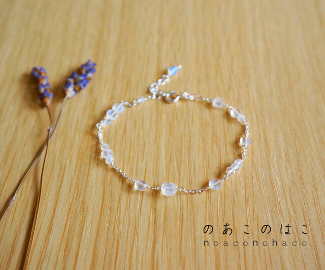 ブルームーンストーンのブレスレット_Silver925 | iichi ハンドメイド・クラフト作品・手仕事品の通販