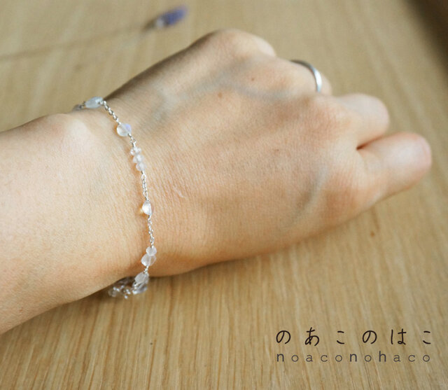 ブルームーンストーンのブレスレット_Silver925 | iichi ハンドメイド・クラフト作品・手仕事品の通販