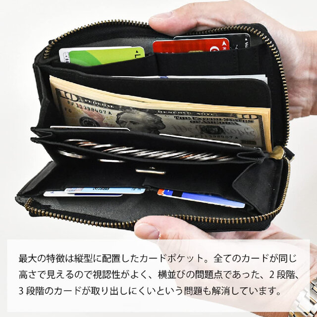 財布 レディース 長財布 最小 TIDY2.0 L字ファスナー 小さい長