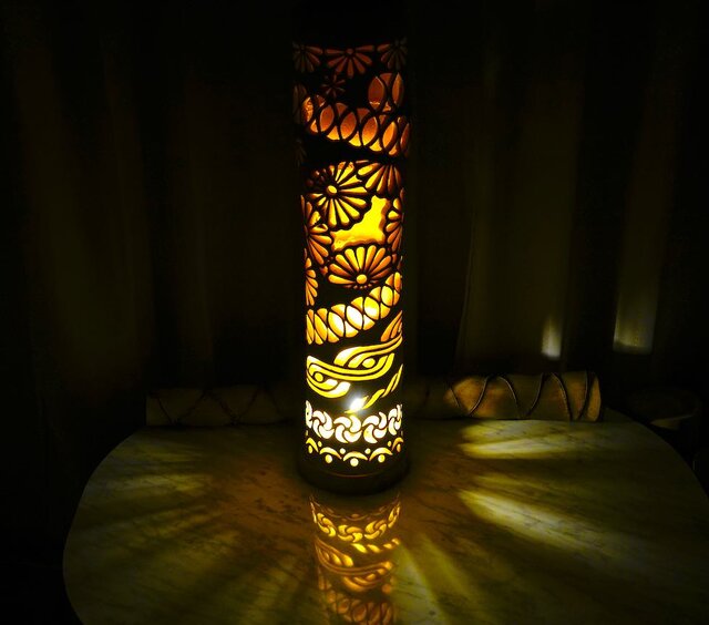 竹灯籠 照明 ハンドメイド - 照明