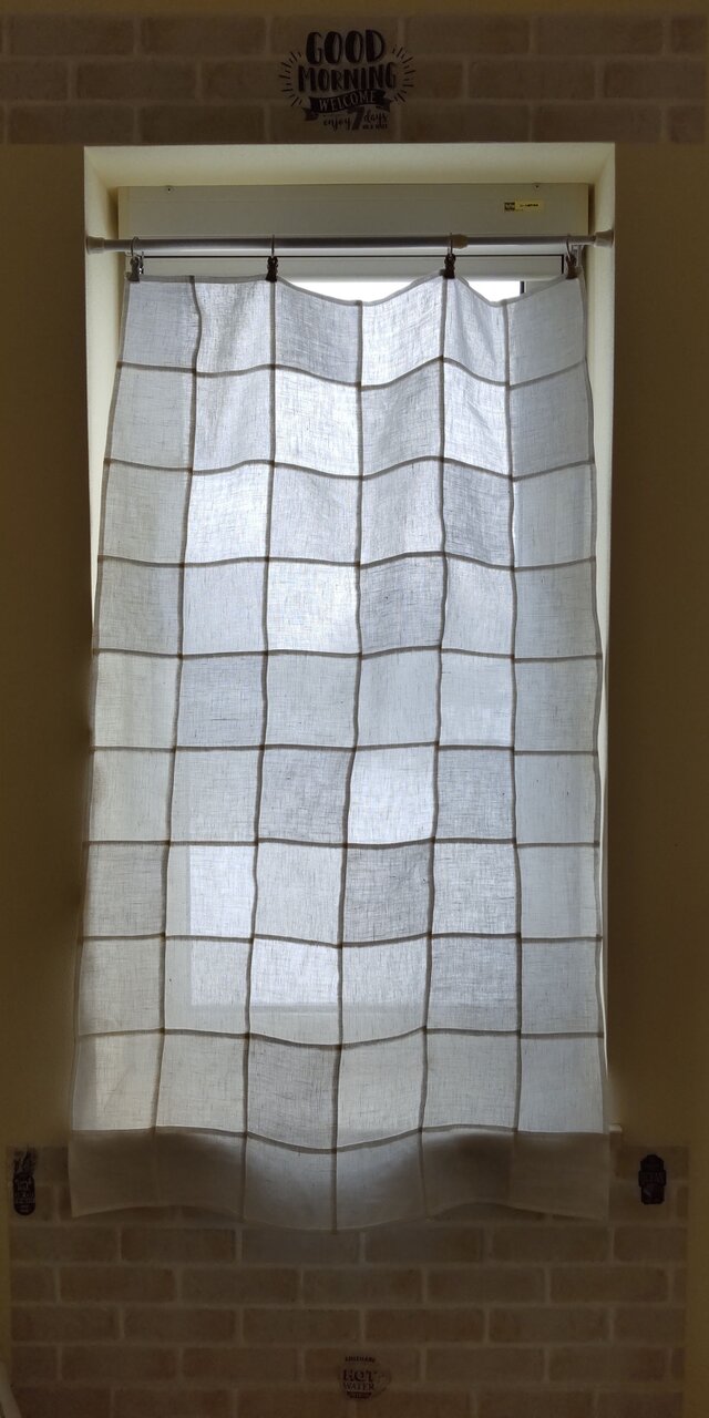 ★よう様専用真っ白な♥ランダムパッチワークカーテン60×120　ホワイトリネン