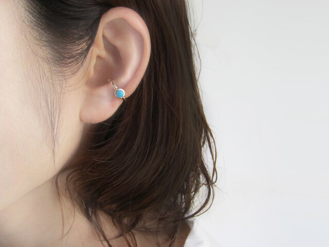 ターコイズのイヤーカフ | iichi 日々の暮らしを心地よくする