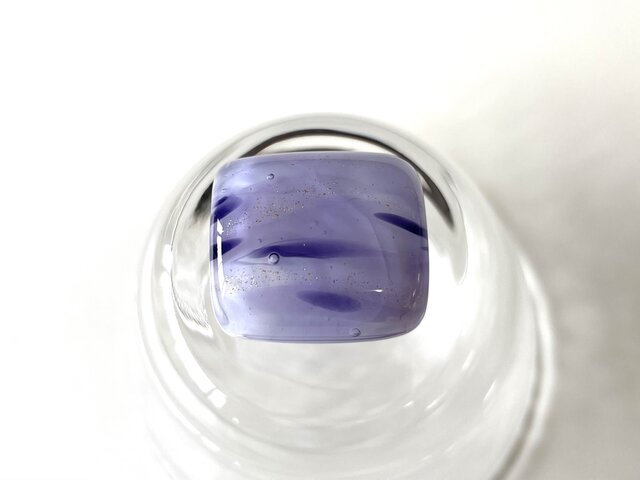 とんぼ玉*マーブル模様の帯留めの画像1枚目
