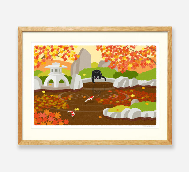 イラストフレーム(10.庭園の鯉)の画像1枚目