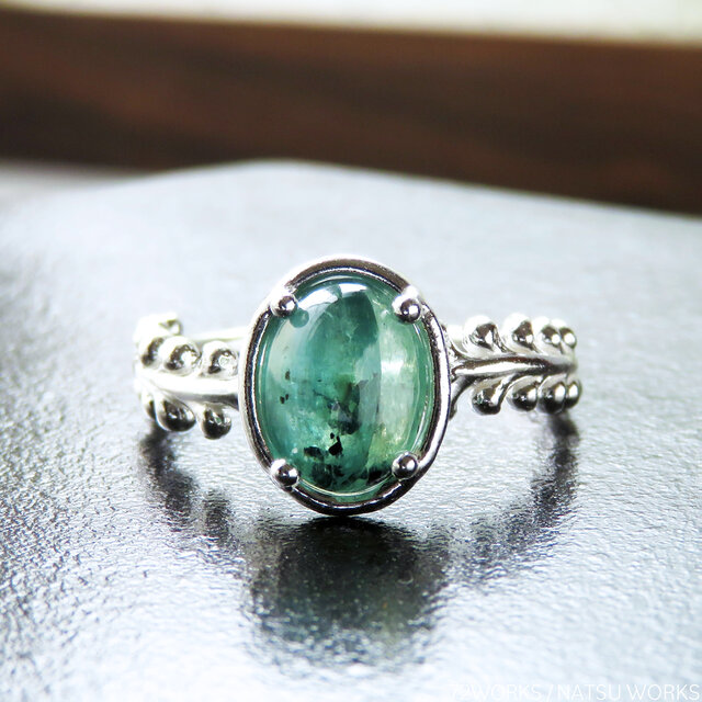 カイヤナイトリング / Botanical Green Moss Kyanite Ring