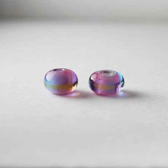 ガラスアクセサリー【若紫】縞の小石　3S213-PRの画像1枚目