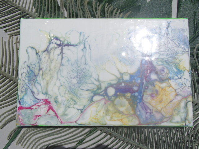 フルイドアート/ポーリングアート 原画 小さなキャンパス絵画 | iichi