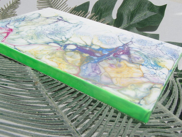 フルイドアート/ポーリングアート 原画 小さなキャンパス絵画 | iichi