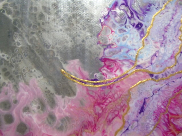 宇宙を駆けるペガサス　アクリル原画アート　ポーリングアート 宇宙を駆けるペガサス アクリル原画アート ポーリングアート