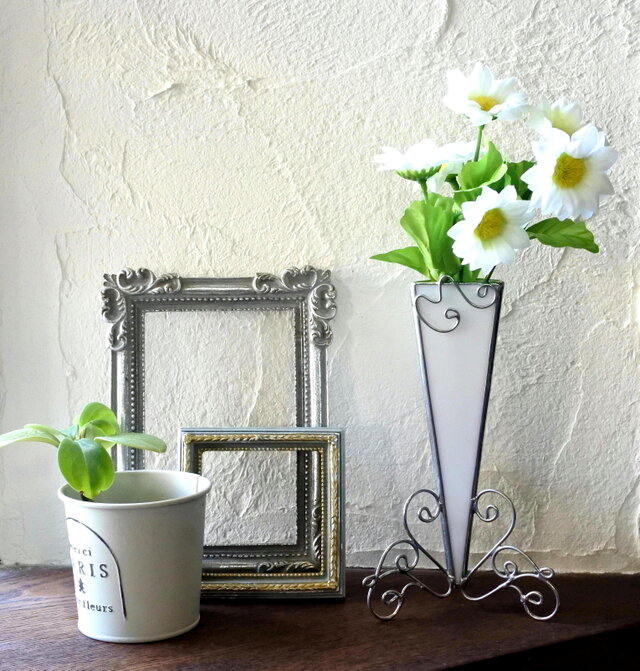 一輪挿し 花器 花瓶 ステンドグラス 置物 | iichi ハンドメイド