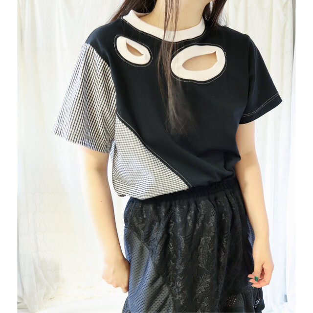 dongdong switching T-shirt 1010 white meikeiin  handmade        