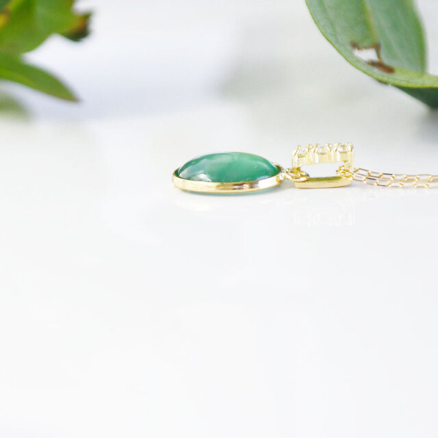 K18 ミャンマー産 上質翡翠 ダイヤ ペンダントトップ CA030BS | iichi