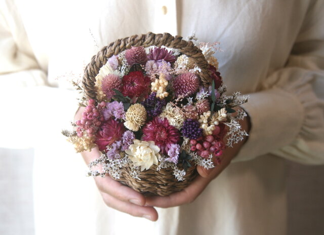 Dry flower basket (S) Redの画像1枚目