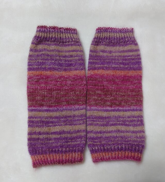 手編み靴下 ショートウォーマー sock yarn 07