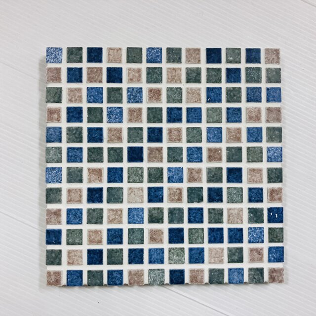 【再販2】タイルの鍋敷(正方形) 大理石風MIX