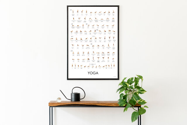 ポーズの型が分かる「ヨガ」ポスター yoga B2サイズ アシュタンヨガ 