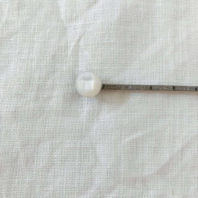 カット入り白蝶貝のヘアピン