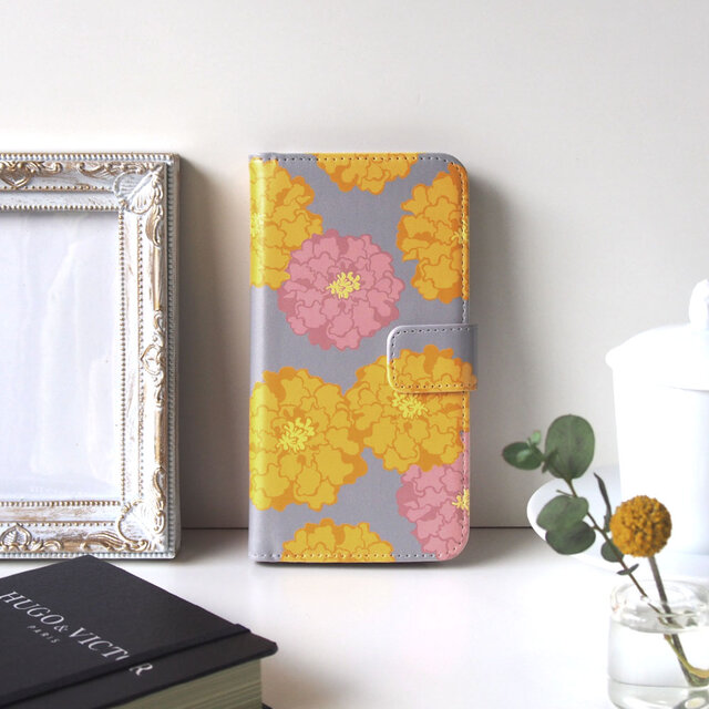 ＜Android＞手帳型スマホケース【マリーゴールド】