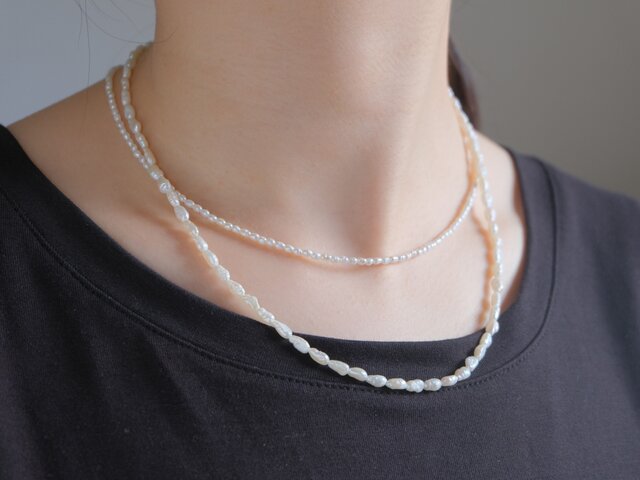 Litlar ferskvatnsperlur necklace 淡水ベビーパール ネックレス