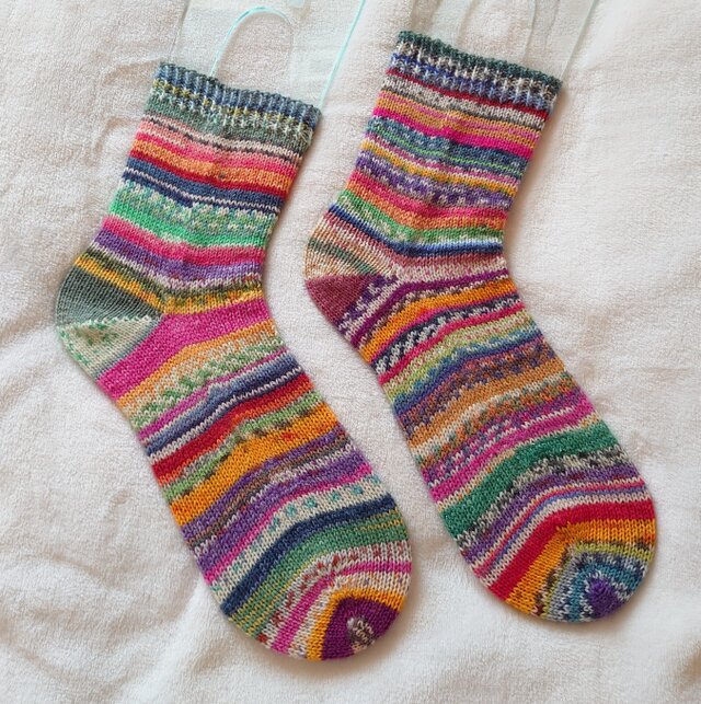 手編み靴下 スクラッピーソックス③