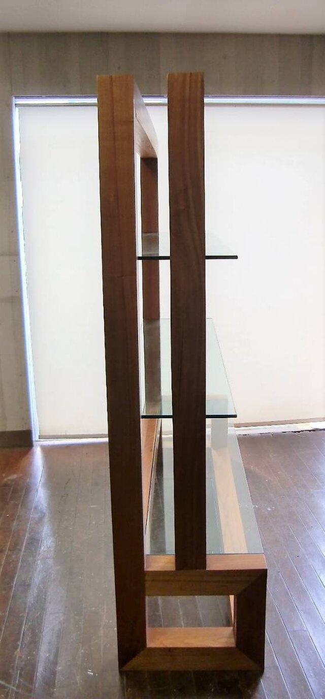 ■交渉可能■　RETRO 男前　/ ミンディ ハイ・シェルフ 　ワイド硝子棚 □ RETRO / ミンディ ハイ・シェルフ ワイド硝子棚 □ | iichi 日々の