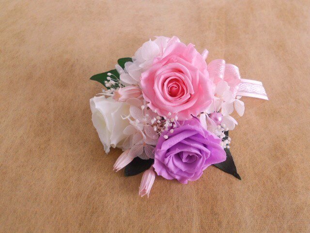 【プリザ】コサージュ No.7の画像1枚目