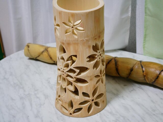 竹灯り 〜華落ちる〜 竹灯籠 孟宗竹 | iichi 日々の暮らしを