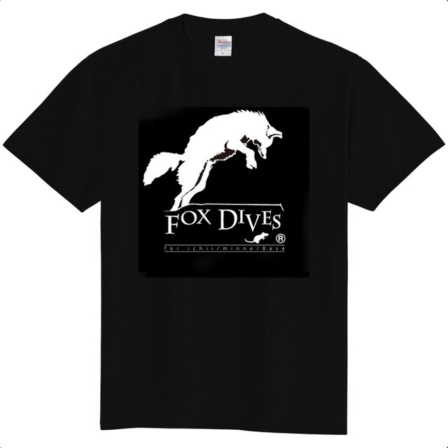 Tシャツ　Fox Divesロゴ　黒の画像1枚目