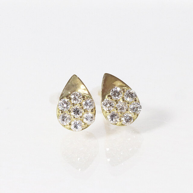 K18ホワイトゴールド ダイヤモンド ピアス ( 0.14ct )-