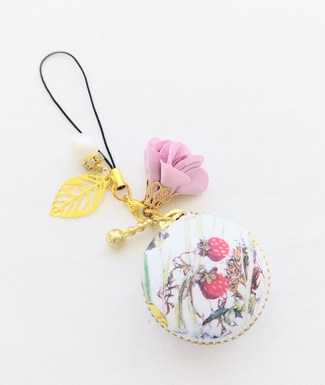 リバティワイルドフラワーのマカロンポーチ③