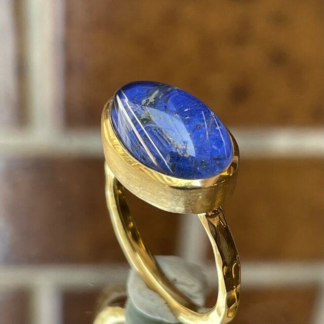 ルチルクォーツ × ラピスラズリ オーバル カボション ダブレット