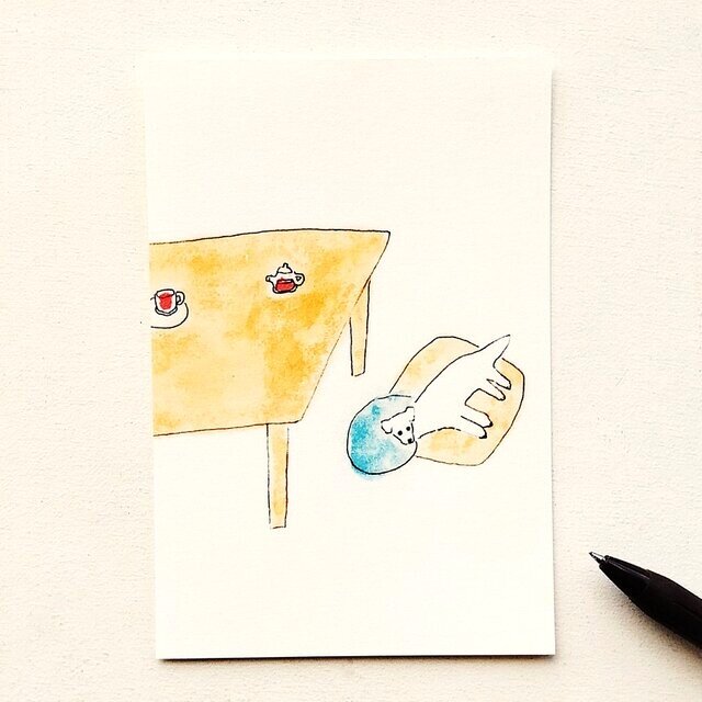 ポストカード「⑭昼下がり」3枚～　絵葉書｜紙雑貨｜イラスト