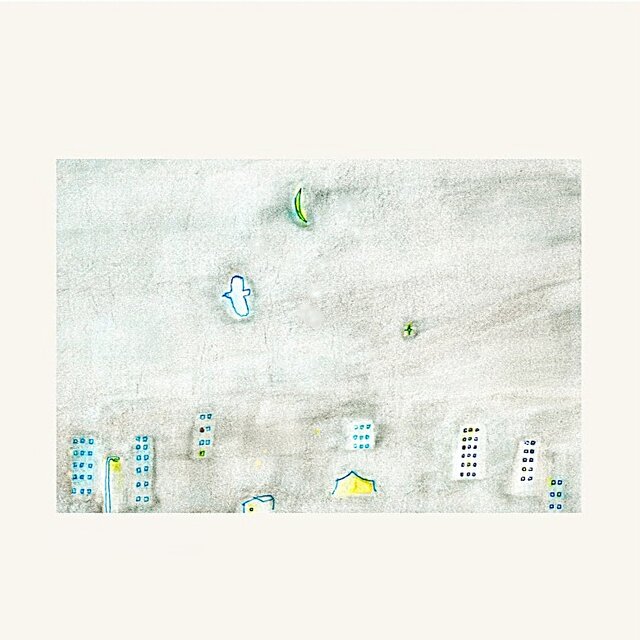 ポストカード「⑧セピアの町」3枚～　絵葉書｜紙雑貨｜イラスト