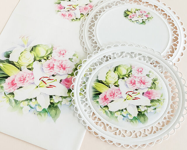 ★新入荷★和風　花型　メッセージカード　カッティングダイ ☆新入荷☆和風花型メッセージカードカッティングダイ