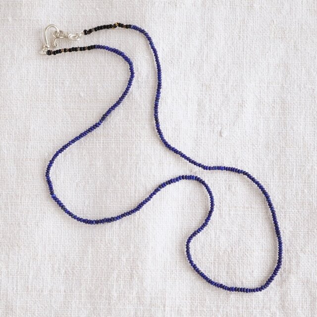 ラピスラズリビーズネックレス40cm [OP758]