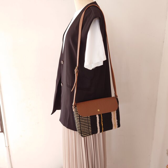 送料無料 Natalie×Sonomaコラボ鞄『TATAMI leathershoulderbag Msize