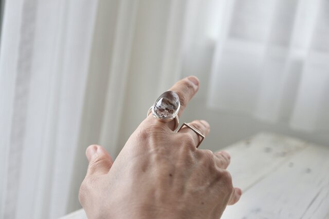 ゲーサイトin quartz ring-