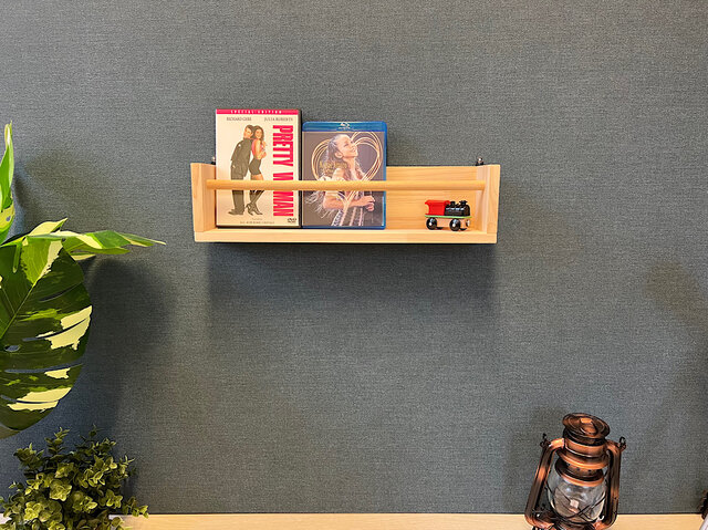 送料無料】 ウォールシェルフ タオルラック パイン ナチュラル 45cm