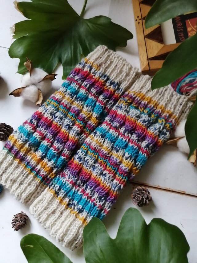 【Ｓ】ロリポップ・キッズ〜オパール毛糸の短いレッグウォーマー