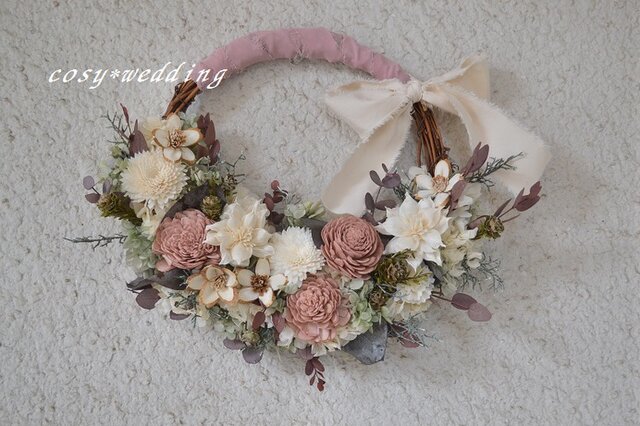 ソラフラワーのリースブーケ＊ブートニア＊ヘッドパーツ5点 | iichi