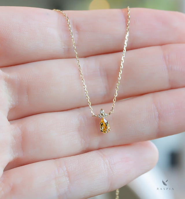 K18 インペリアルトパーズ＆ダイヤモンドのネックレス ~Ello Lilas~ 11