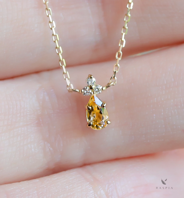 K18 インペリアルトパーズ＆ダイヤモンドのネックレス ~Ello Lilas~ 11