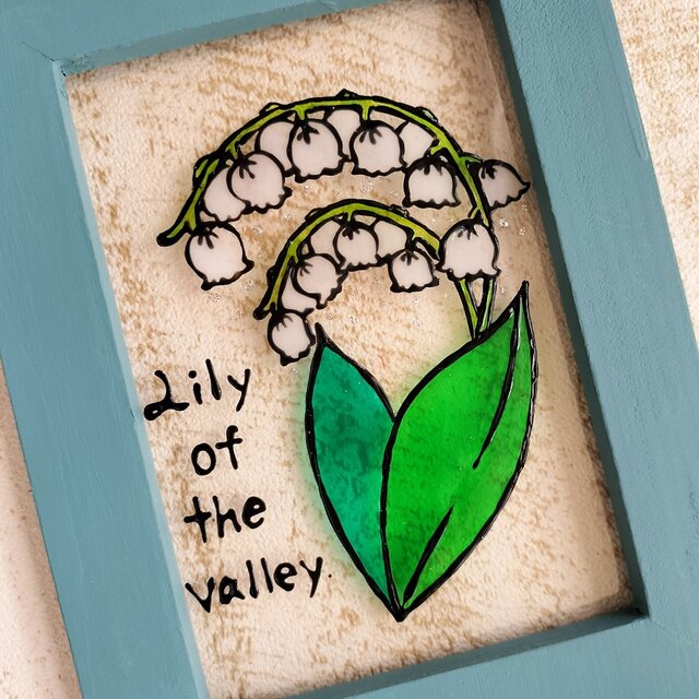 送料無料*ステンドグラス風*すずらん・ベル・春・ハンドメイド