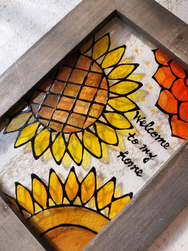 ♡ステンドグラス♡ハンドメイド♡ ランプ 美しいデザイン 色鮮やか